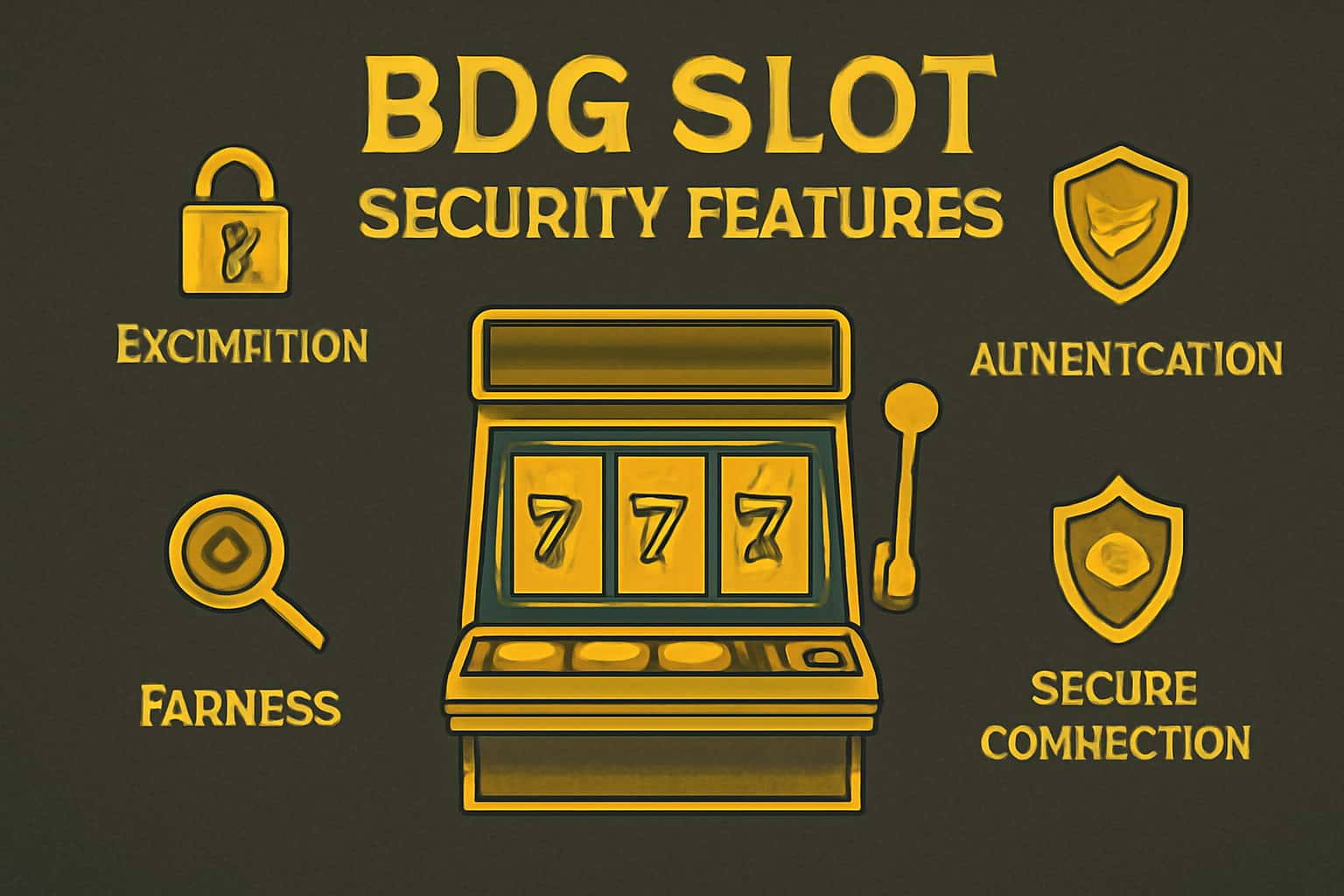 An informational graphic illustrating the security features of BDG Slot.