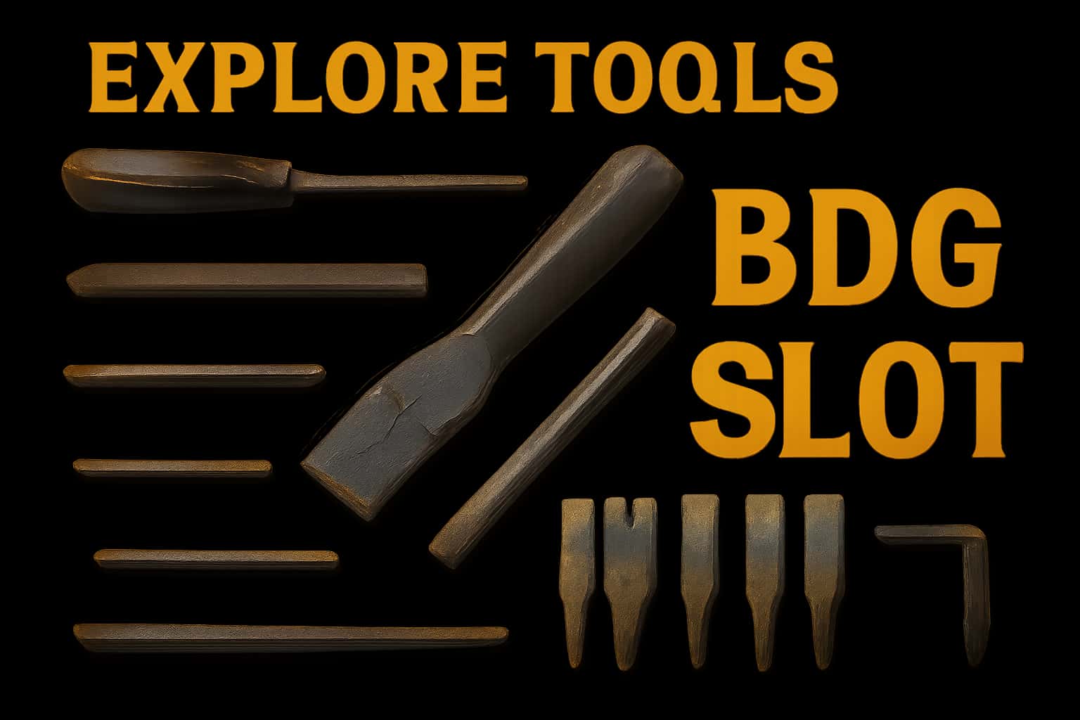 Informational display about BDG Slot Tools.