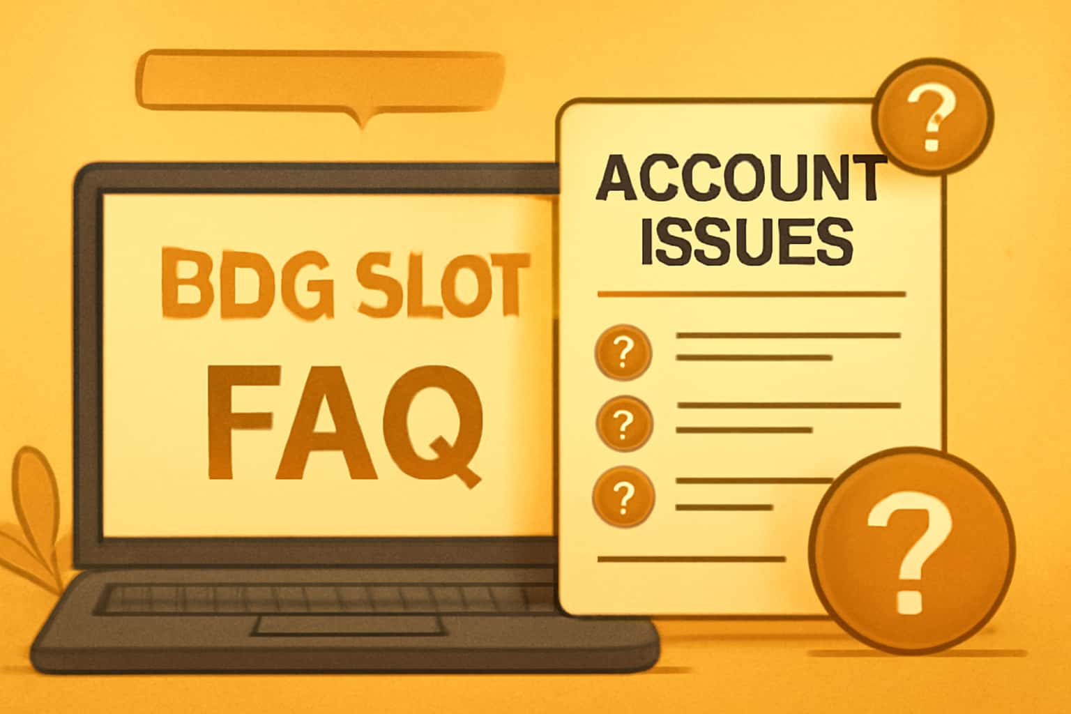 An informative visual representation related to BDG Slot account issues.