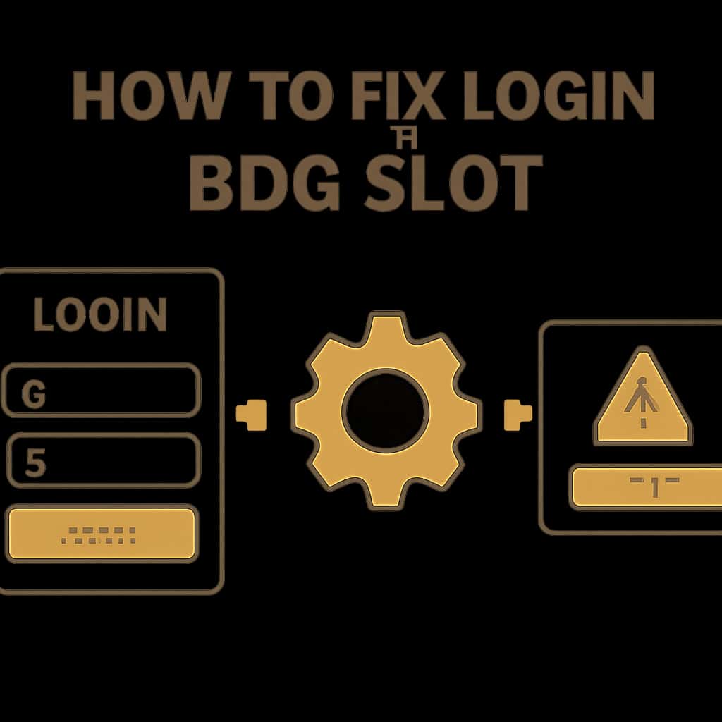Diagram illustrating the login steps for BDG Slot.