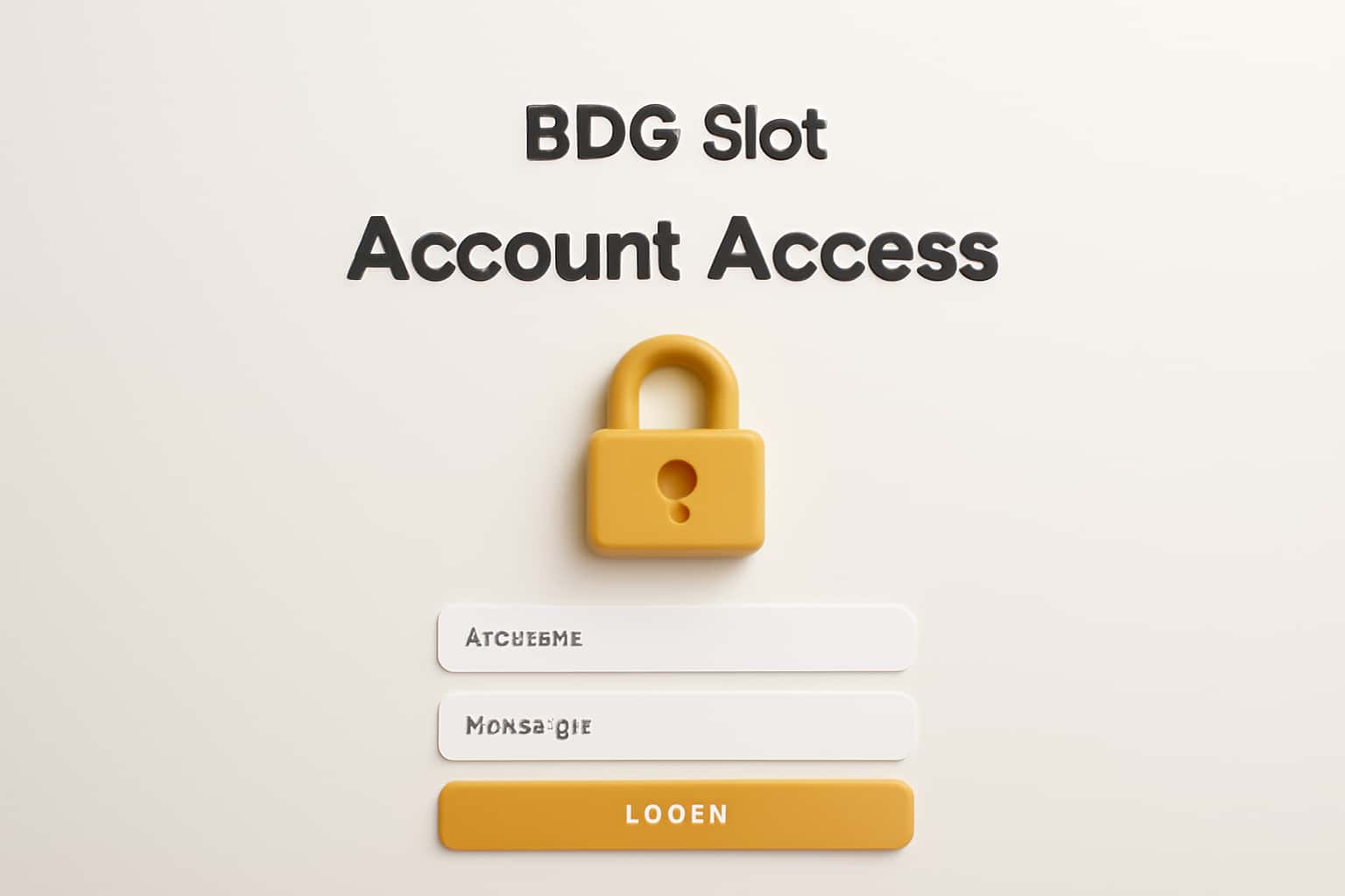 BDG Slot Account Access Interface