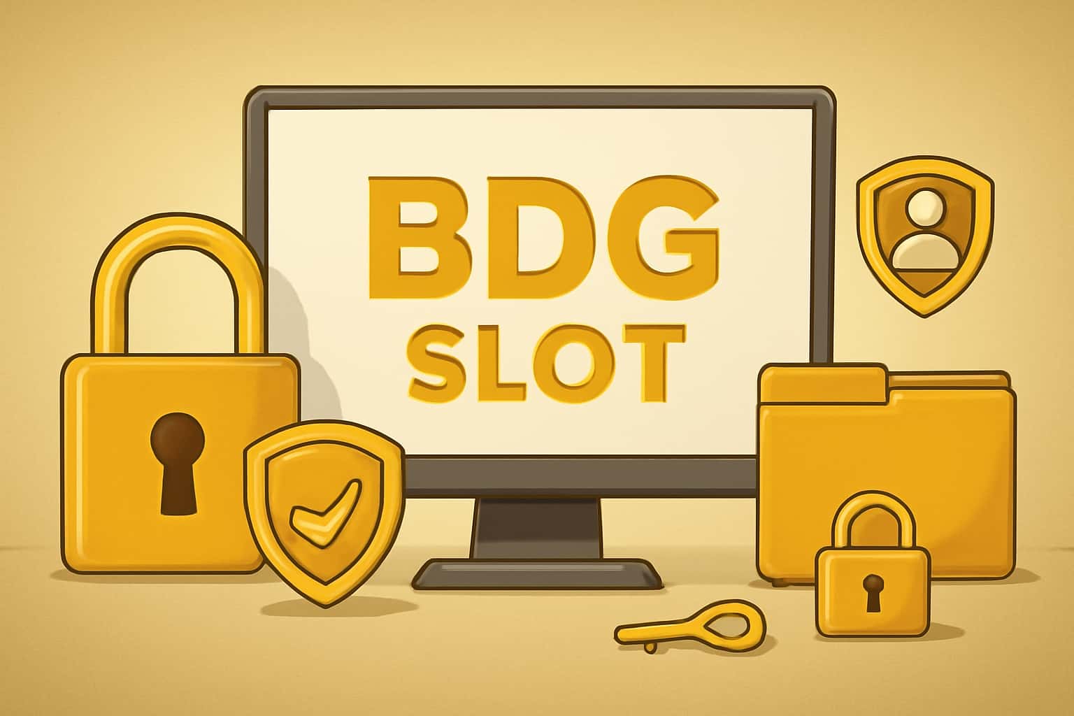An informative illustration about securing a BDG Slot account, featuring the text 'BDG Slot'.
