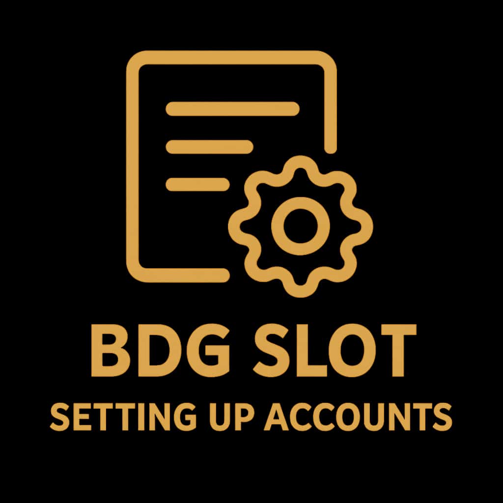 A professional badge representing the guide for setting up BDG Slot accounts.