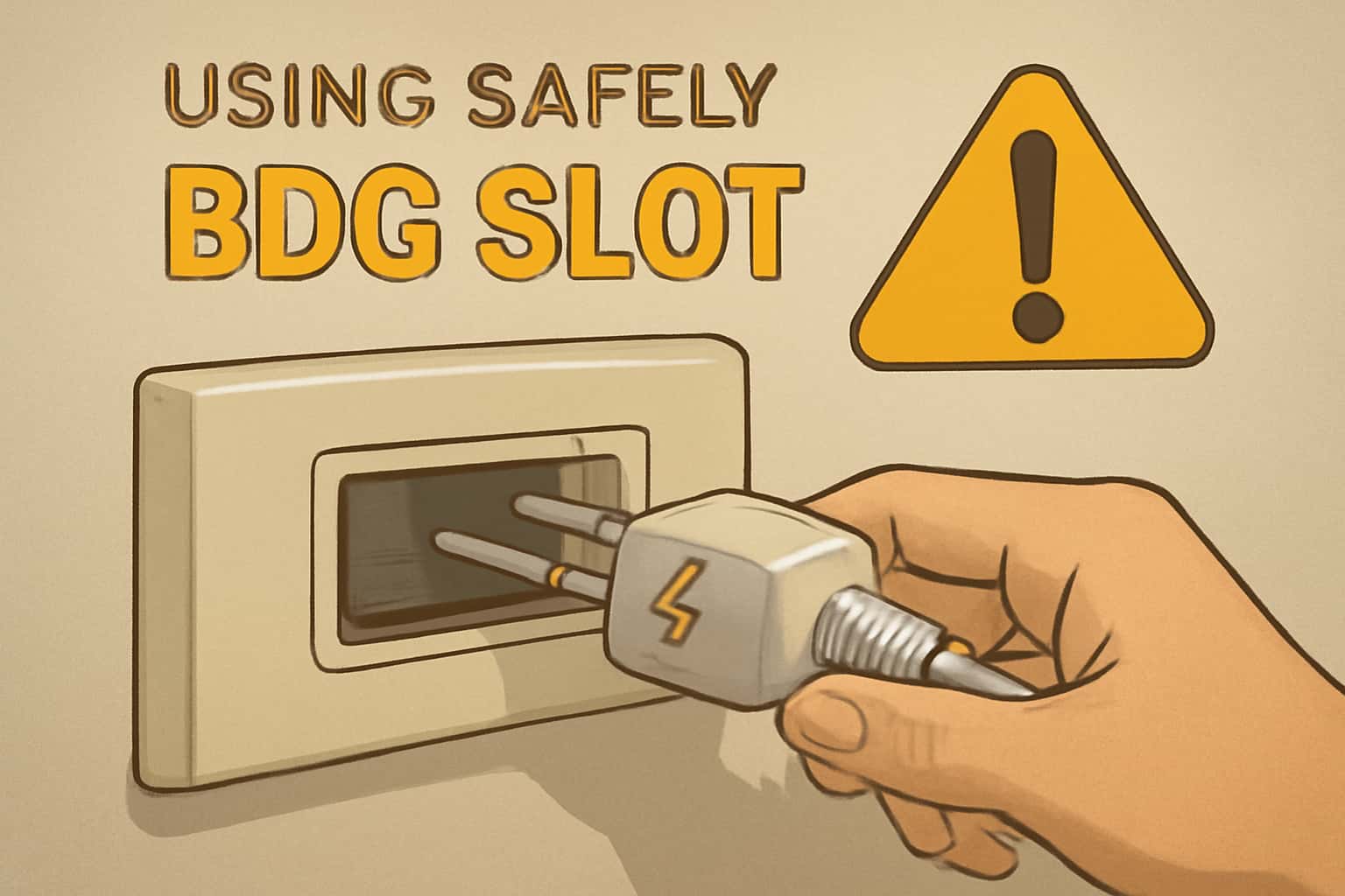 Informational graphic about using BDG Slot safely